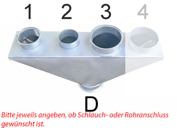 Sammler mit 3 Rohr- oder Schlauchanschlüssen